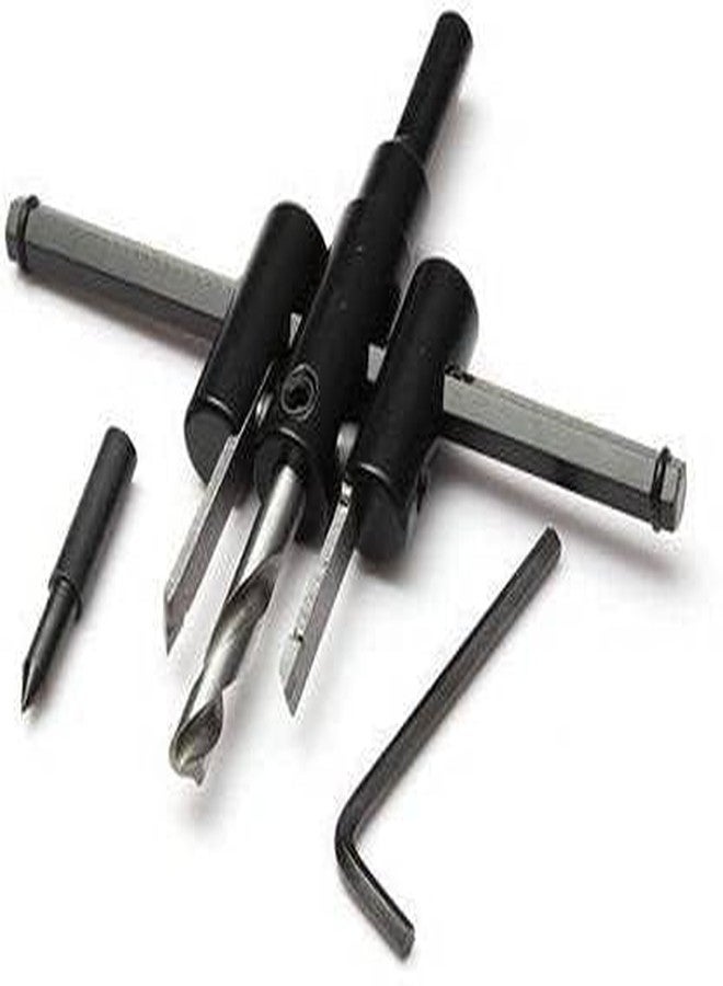 ILIKA Adjustable Alloy Steel Metal Wood Kit Hole Saw Drill Bit DIY Tool 30-200mm, Black - Image 1